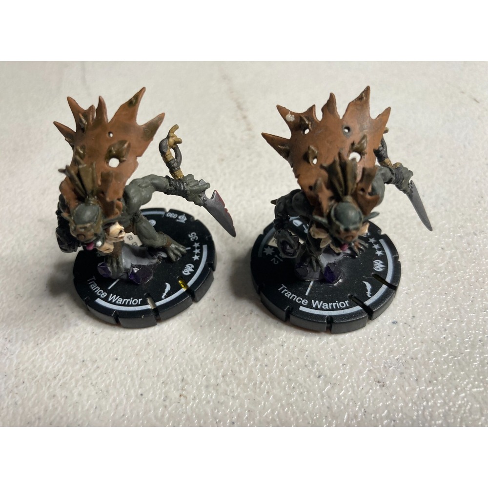 Mage Knight Sorcery 030 Trance Warrior Lot of 2 MKR RPG Miniatures Wizkids